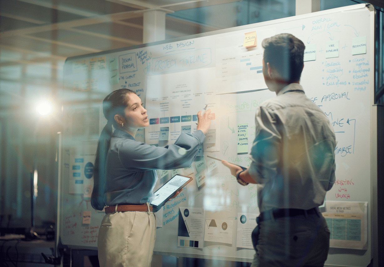 Planning in an office Planning in an office